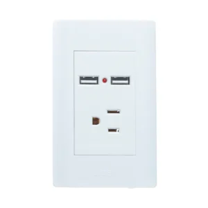 BA05-B PLACA CON 1 CONTACTO Y 2 ENTRADAS DE USB.