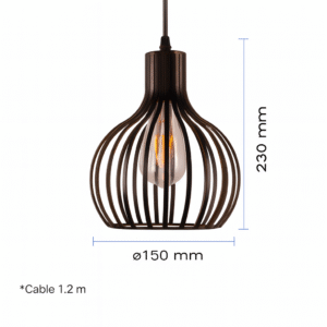 LÁMPARA COLGANTE JAULA DECORATIVO