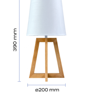 LAMPARA DE BURO MADERA E27 CABLE