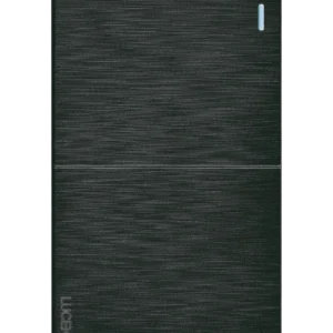 BF02-N PLACA PLANA CON 2 INTERRUPTORES SENCILLOS DE 1.5 MÓDULOS FLAT NEGRA