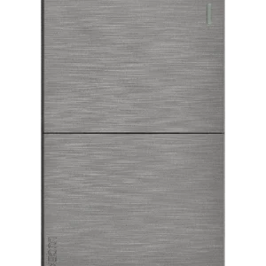 BF02-P PLACA PLANA CON 2 INTERRUPTORES SENCILLOS DE 1.5 MÓDULOS FLAT PLATA