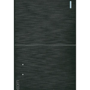 BF02/3-N PLACA PLANA CON 1 INTERRUPTOR SENCILLO Y 1 DE ESCALERA DE 1.5 MODULOS FLAT NEGRA