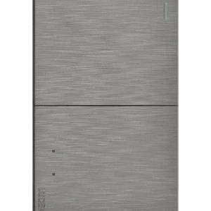 BF02/3-P PLACA PLANA CON 1 INTERRUPTOR SENCILLO Y 1 DE ESCALERA DE 1.5 MODULOS FLAT PLATA.