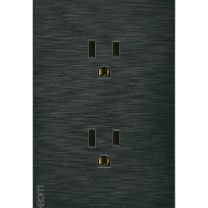 BF06-N PLACA PLANA CON CONTACTO DUPLEX FLAT NEGRA