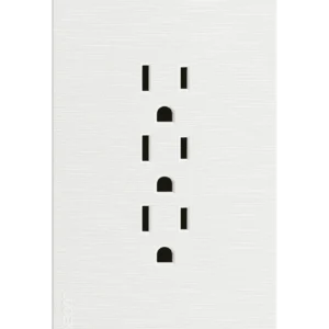 BF08-B PLACA PLANA CON 3 CONTACTOS DE 1 MÓDULO FLAT BLANCA