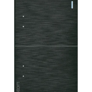 BF09-N PLACA PLANA CON 2 INTERRUPTORES DE ESCALERA DE 1.5 MÓDULOS FLAT NEGRA