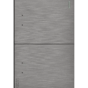 BF09-P PLACA PLANA CON 2 INTERRUPTORES DE ESCALERA DE 1.5 MÓDULOS FLAT PLATA