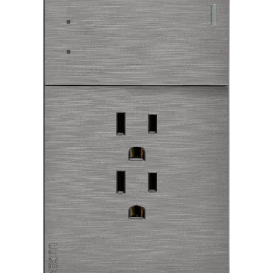 BF14-P PLACA PLANA CON 1 INTERRUPTOR DE ESCALERA Y 2 CONTACTOS DE 1 MODULO FLAT PLATA