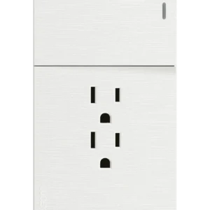 BF20-B PLACA PLANA CON 1 INTERRUPTOR SENCILLO Y 2 CONTACTOS DE 1 MÓDULO FLAT BLANCA