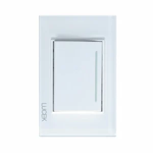 BP01-CBB PLACA CON 1 INTERRUPTOR SENCILLO DE 3 MÓDULOS CRISTAL BLANCO BLANCO