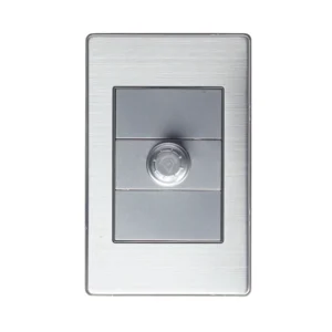 BP04-M/P PLACA METÁLICA CON DIMMER PLATEADO.