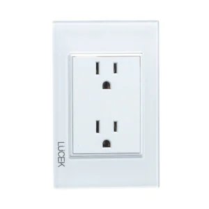 BP06-CBB PLACA CON CONTACTO DUPLEX CRISTAL BLANCO BLANCO