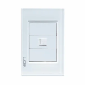 BP17-CBB PLACA CON TOMA DE TELÉFONO CRISTAL BLANCO BLANCO