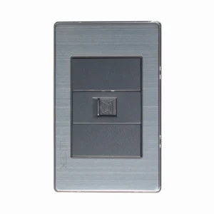 BP17-M/A PLACA METÁLICA CON TOMA DE TELÉFONO ANODIZADO