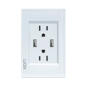 BP25-CBB PLACA CON 2 CONTACTOS Y 2 ENTRADAS DE USB CRISTAL BLANCO BLANCO