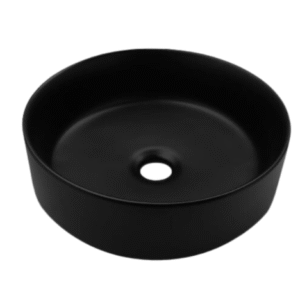 OVALIN REDONDO RESINA NEGRO LISO 32 CM