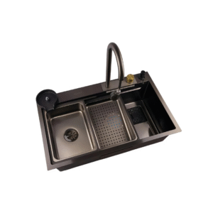 KIT TARJA 1 TINA CON MONOMANDO Y ACCESORIOS NEGRA