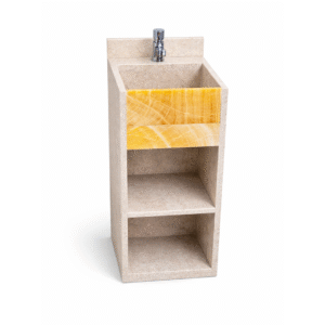 MUEBLE DE PISO MARMOL 40X30 NEGRO BLANCO