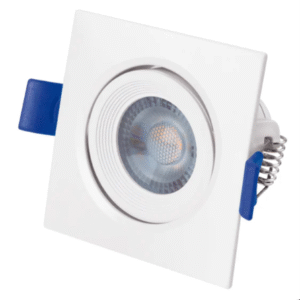 LUMINARIO EMPOTRABLE DIRIGIBLE DE LED CUADRADO 12 W LUZ BLANCA