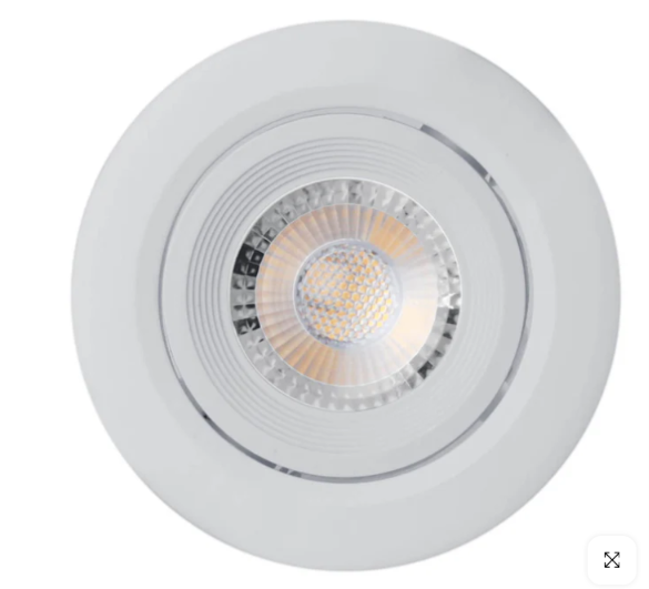 LUMINARIO EMPOTRABLE DIRIGIBLE DE LED 12 W LUZ BLANCA