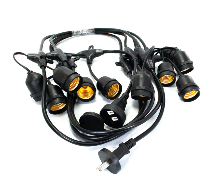 GUIRNALDA VINTAGE SIN BOMBILLAS IMPERMEABLE 10M 10 SOCKETS