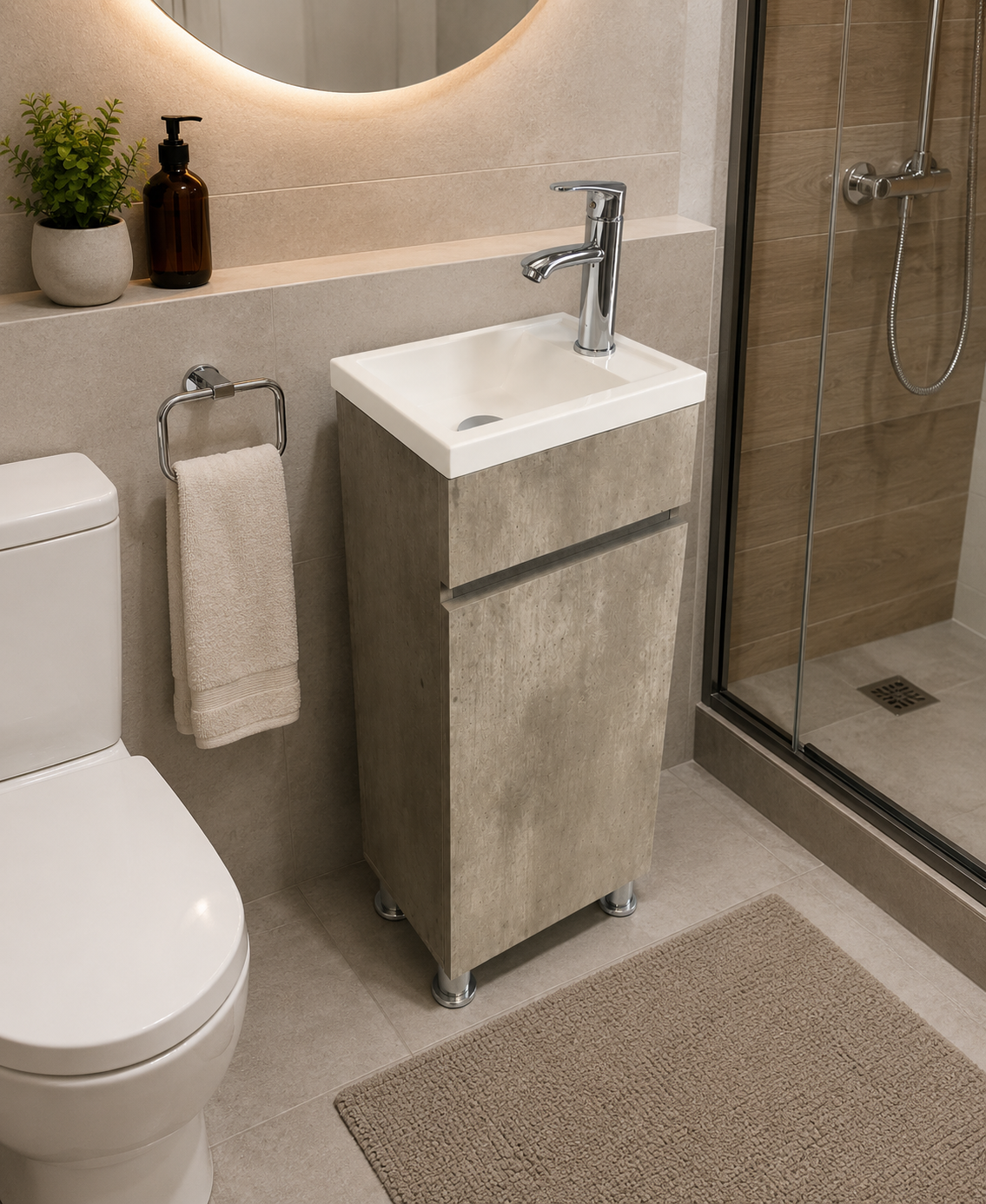 MUEBLE CONCRETO 35X25X83 PARA LOZA - Image 2